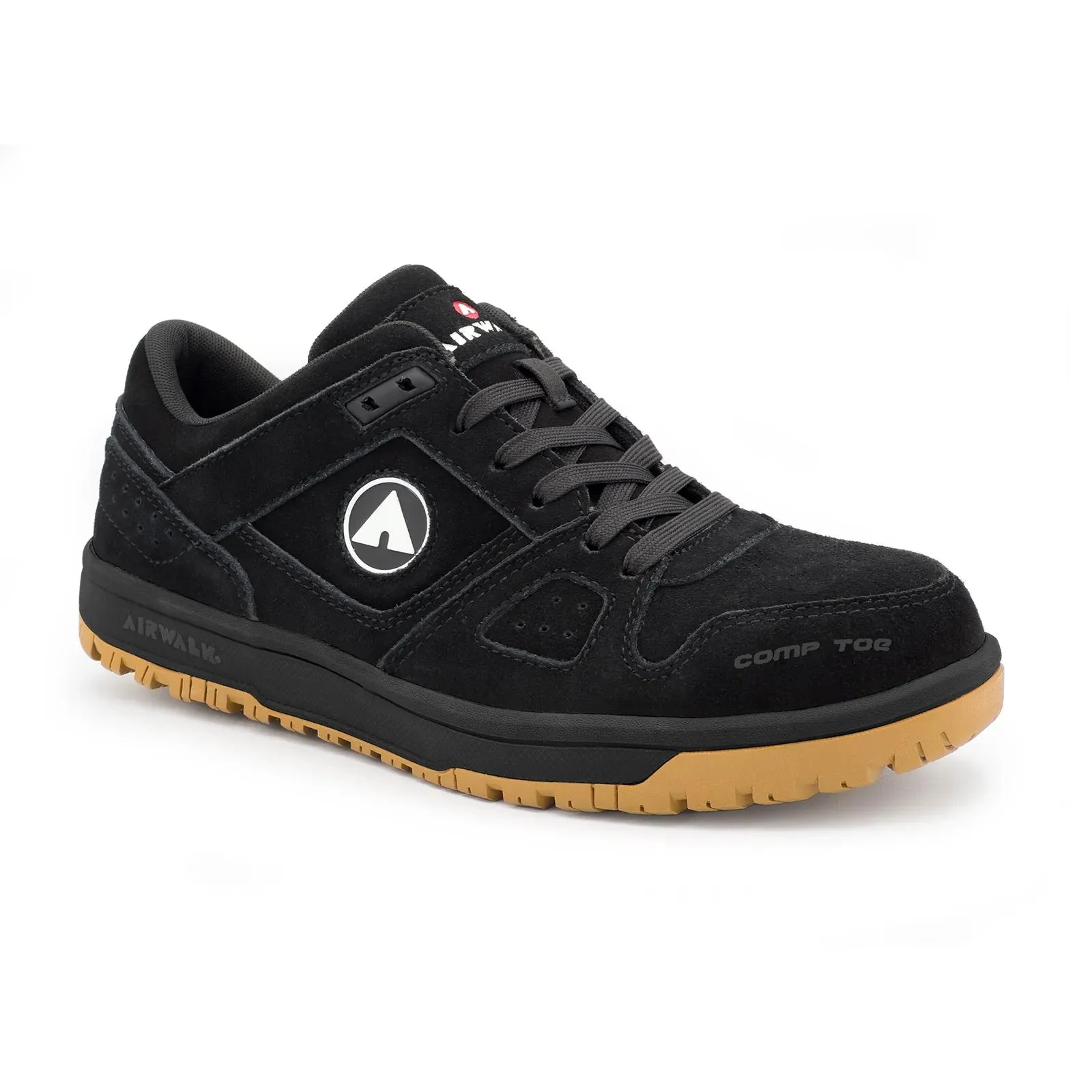 Mongo Suede Low Women’s Composite Toe Work Shoes – Black/Gum - Image 2