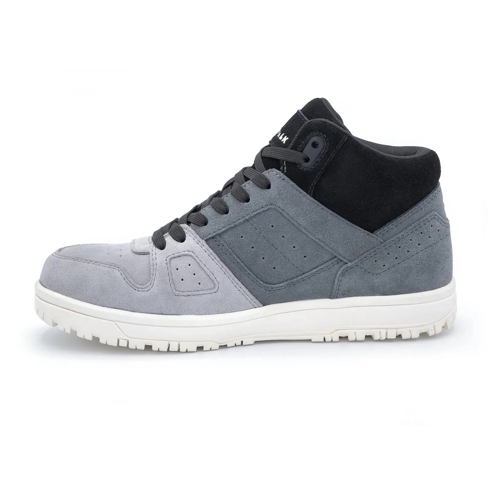 Mongo Suede Mid Composite Toe Work Boots – Grey/White - Image 2