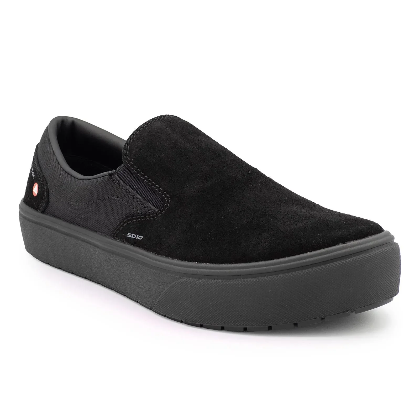 Venice Suede Slip-On SD10 Women’s Composite Toe Work Shoes – Black - Image 2
