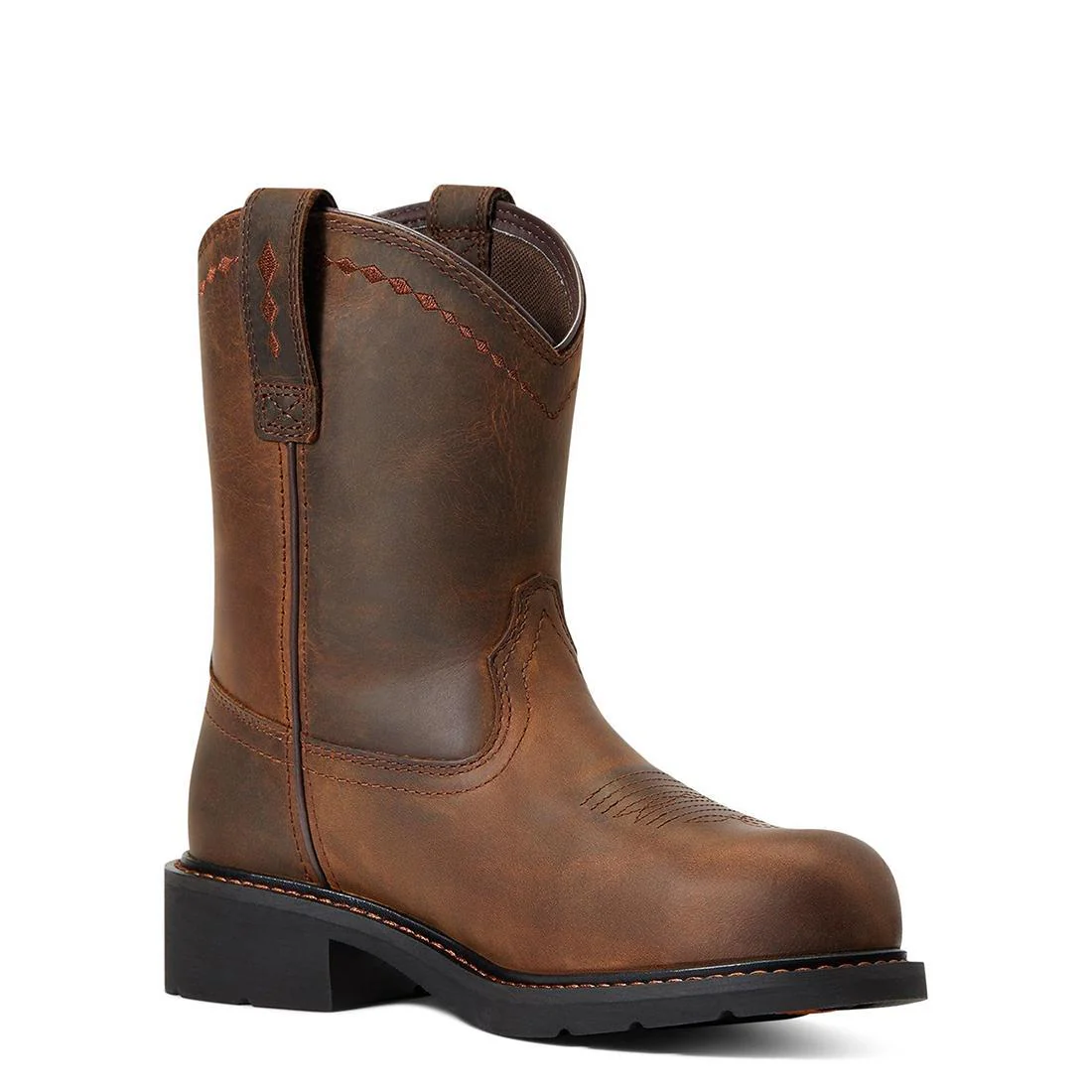 Fatbaby Work Women's Pull-On Steel Toe Work Boot - Brown - Image 2