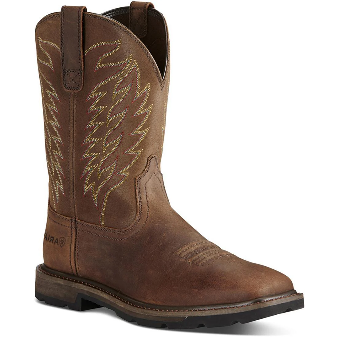 Groundbreaker Steel-Toe Wide Square Toe Work Boot Brown - Image 2