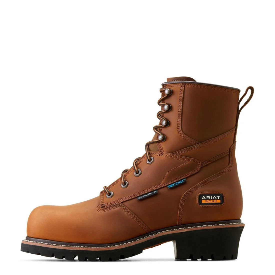 Logger Shock Shield Composite-Toe Waterproof Work Boot Copper Brown - Image 7