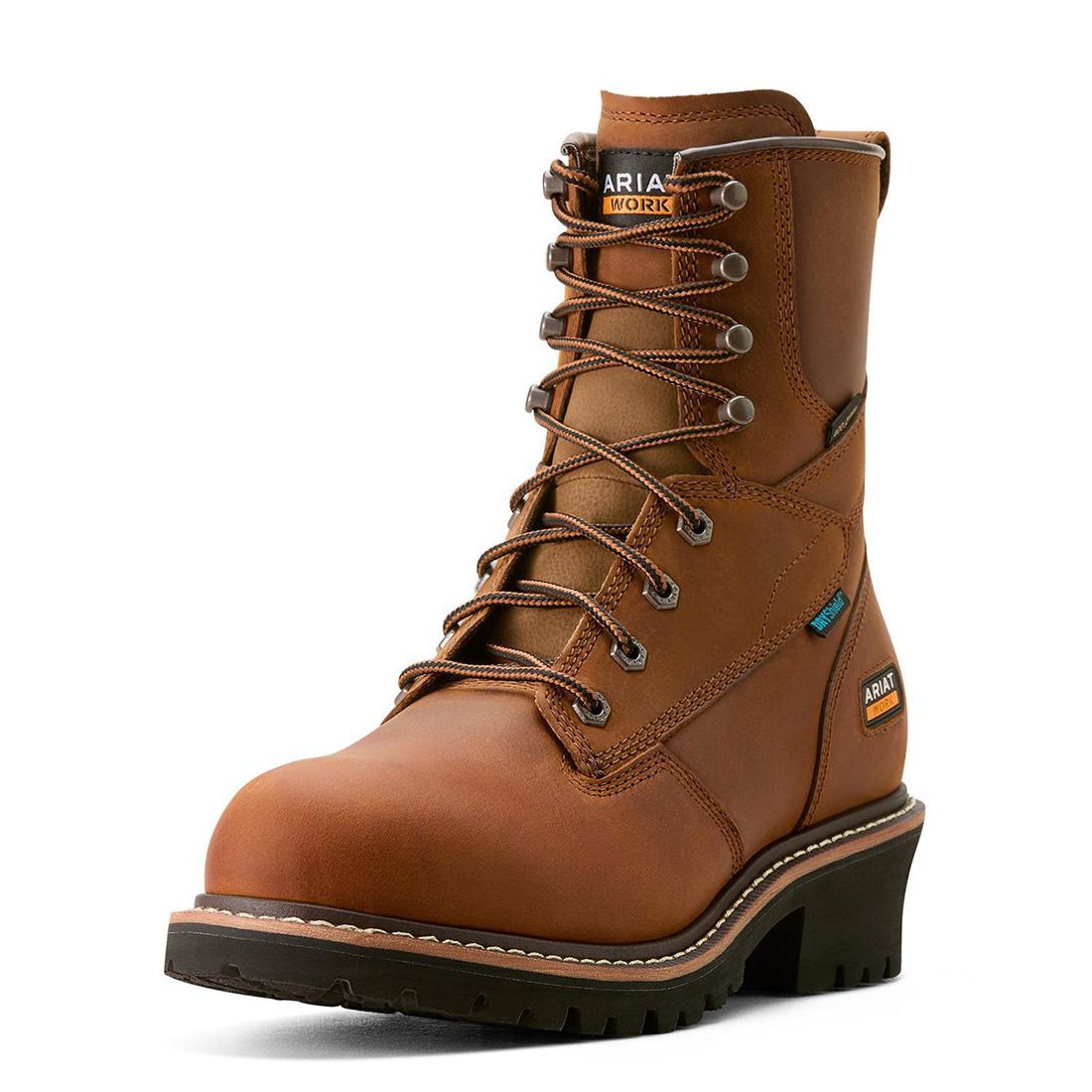 Logger Shock Shield Soft-Toe Waterproof Insulated Boot Copper Brown - Image 8