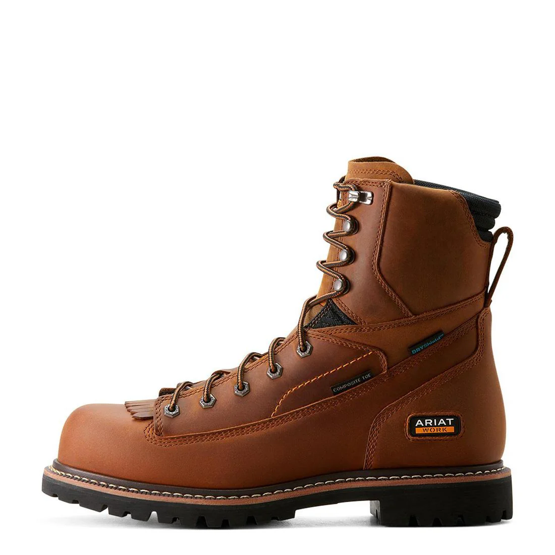 Longview Shock Shield 8 inch Composite-Toe Waterproof Work Boot Copper Brown - Image 7