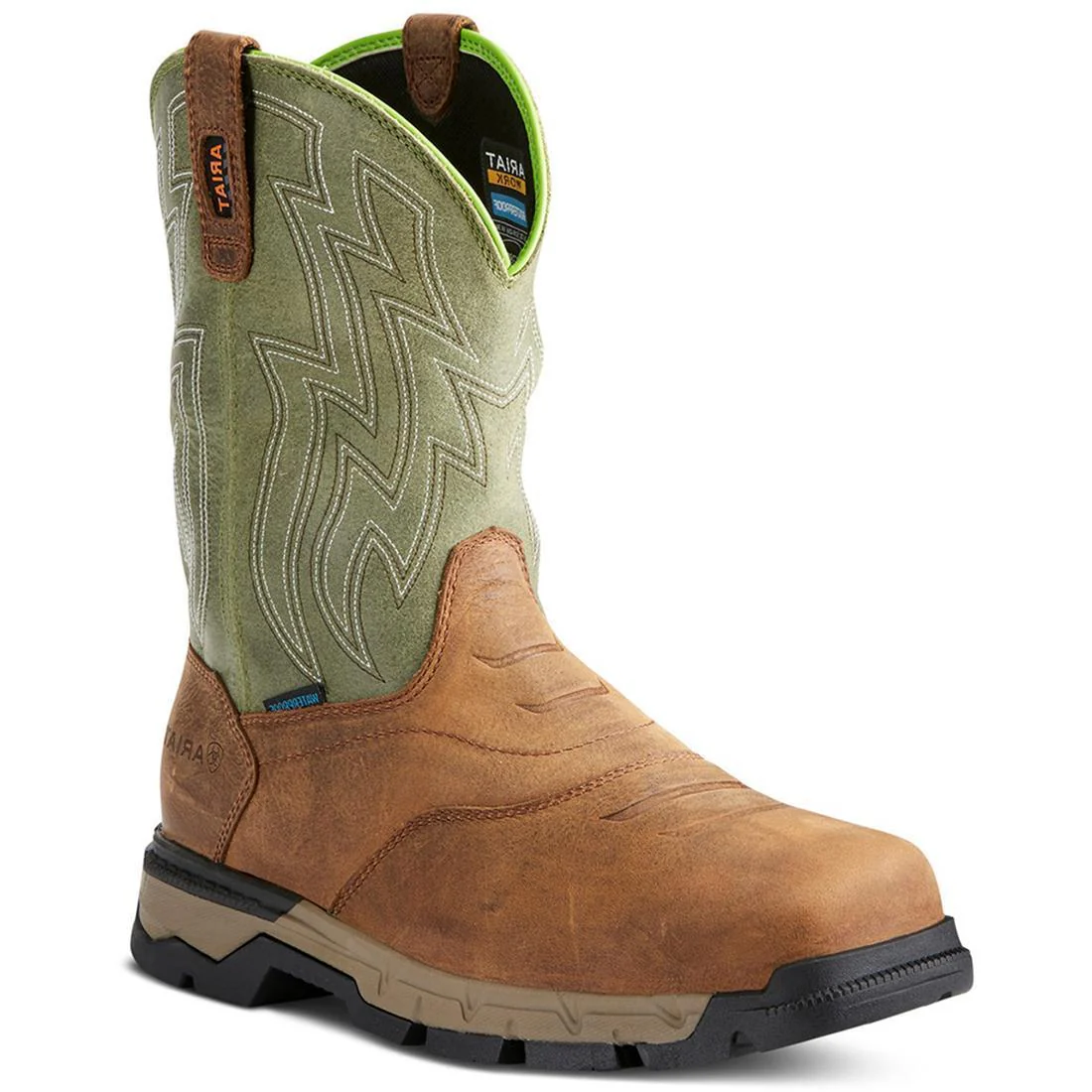 Rebar Flex Soft-Toe Waterproof Western Boot Rye Brown - Image 2
