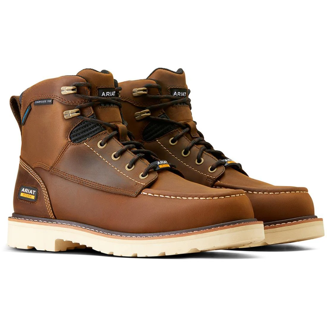 Rebar Lift 6 inch Composite-Toe Waterproof Work Boot Distressed Brown