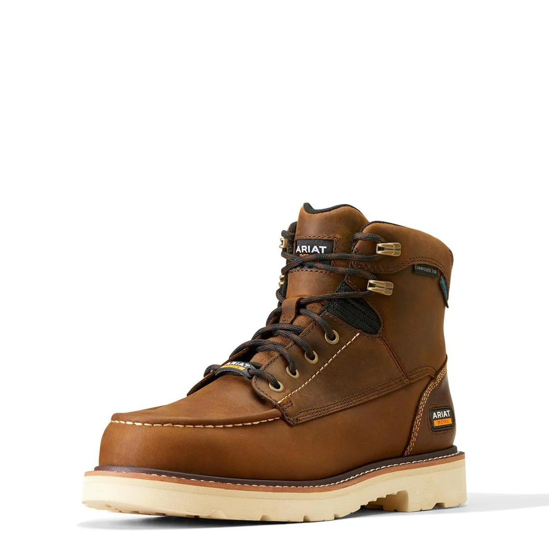 Rebar Lift 6 inch Composite-Toe Waterproof Work Boot Distressed Brown - Image 7