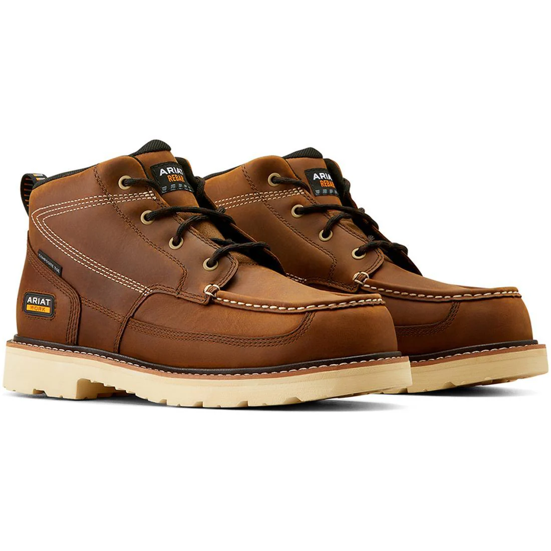 Rebar Lift Composite-Toe Chukka Work Boot Distressed Brown