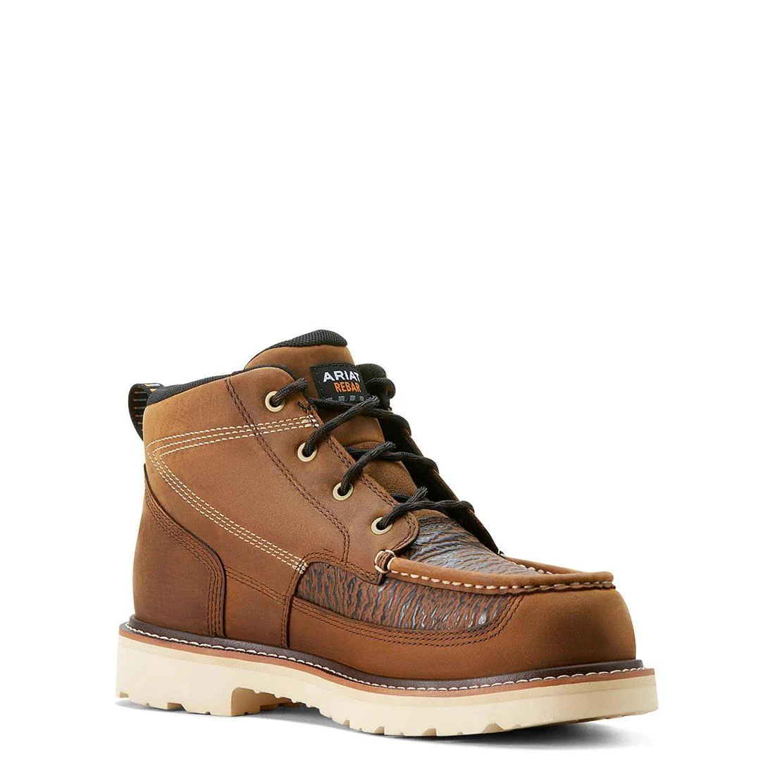 Rebar Lift Composite-Toe Chukka Work Boot Distressed Brown-Textured - Image 2