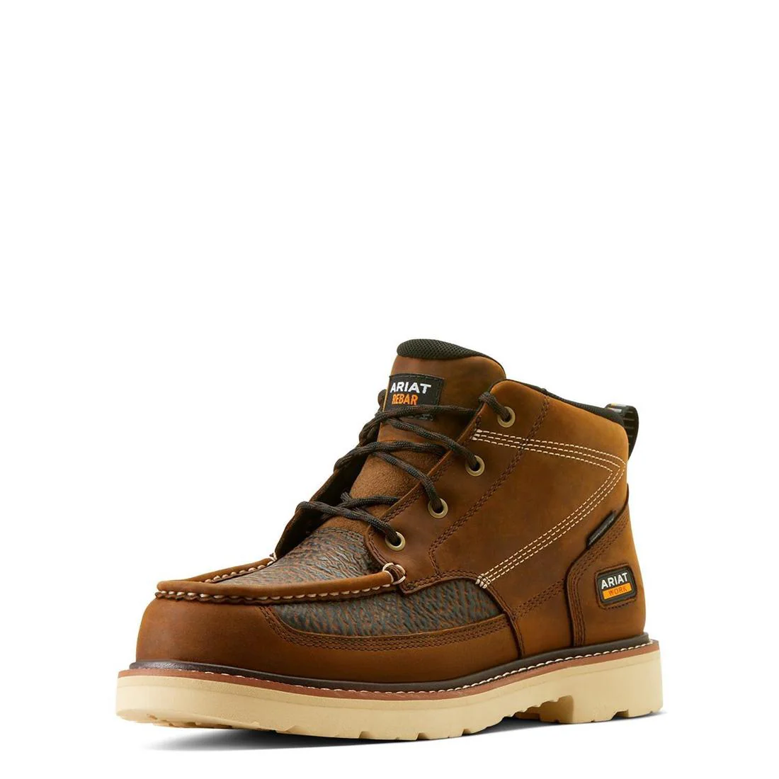 Rebar Lift Composite-Toe Chukka Work Boot Distressed Brown-Textured - Image 7