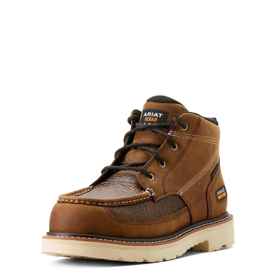 Rebar Lift Composite-Toe Chukka Work Boot Distressed Brown-Textured - Image 8