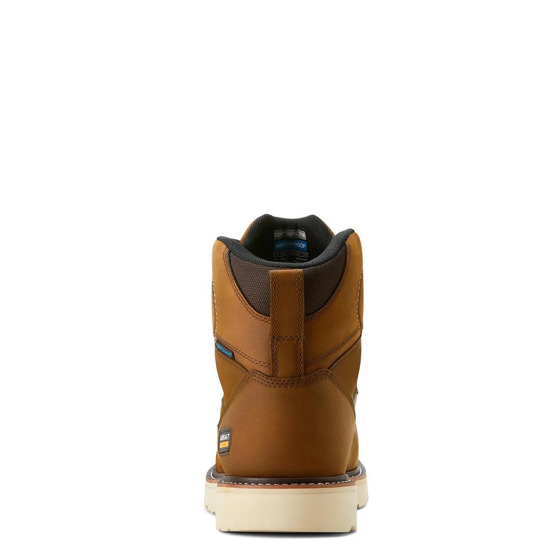 Rebar 6 inch Composite-Toe Waterproof Moc Toe Wedge Work Boot Distressed Brown - Image 5