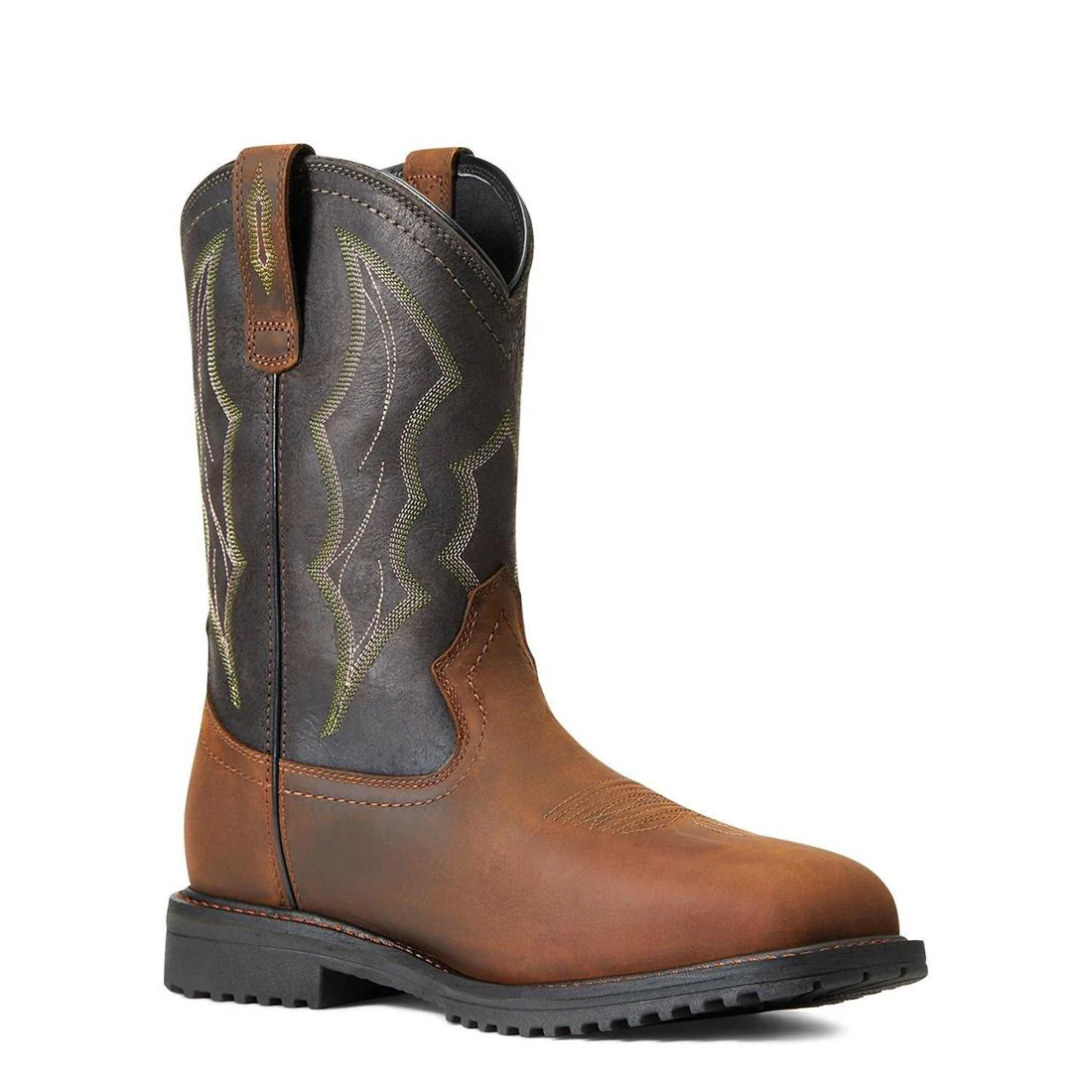 RigTek Composite-Toe Waterproof Wide Square Toe Work Boot Distressed Brown - Image 2