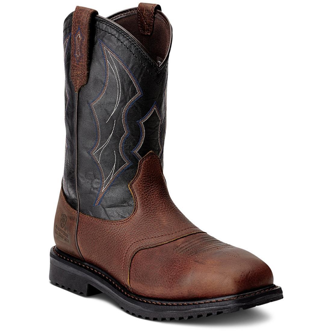 RigTek Composite-Toe Waterproof Wide Square Toe Work Boot Oiled Brown - Image 2
