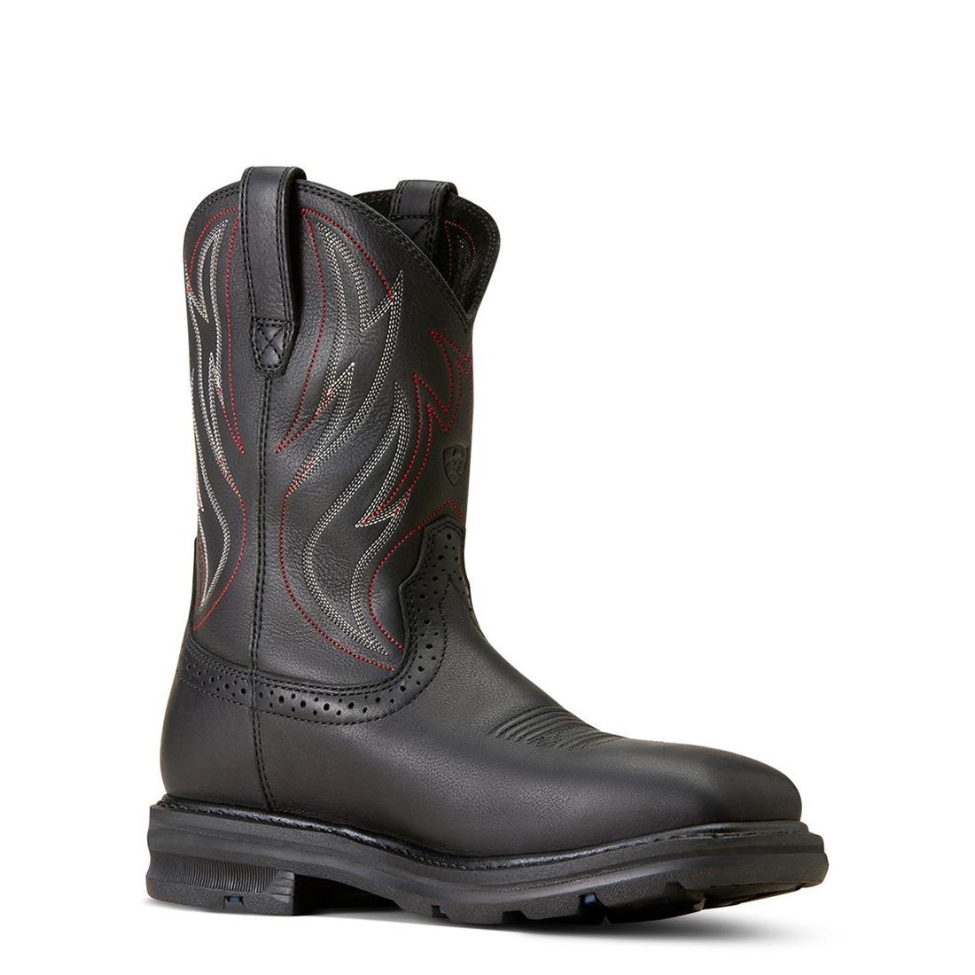 Sierra Shock Shield Steel-Toe Work Boot Black - Image 2