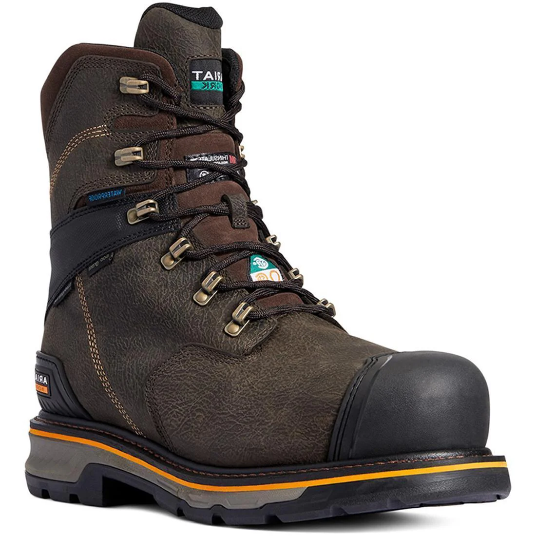 Stump Jumper CSA Glacier Grip 8 Inch Composite-Toe Waterproof 600g Work Boot Iron Coffee - Image 2