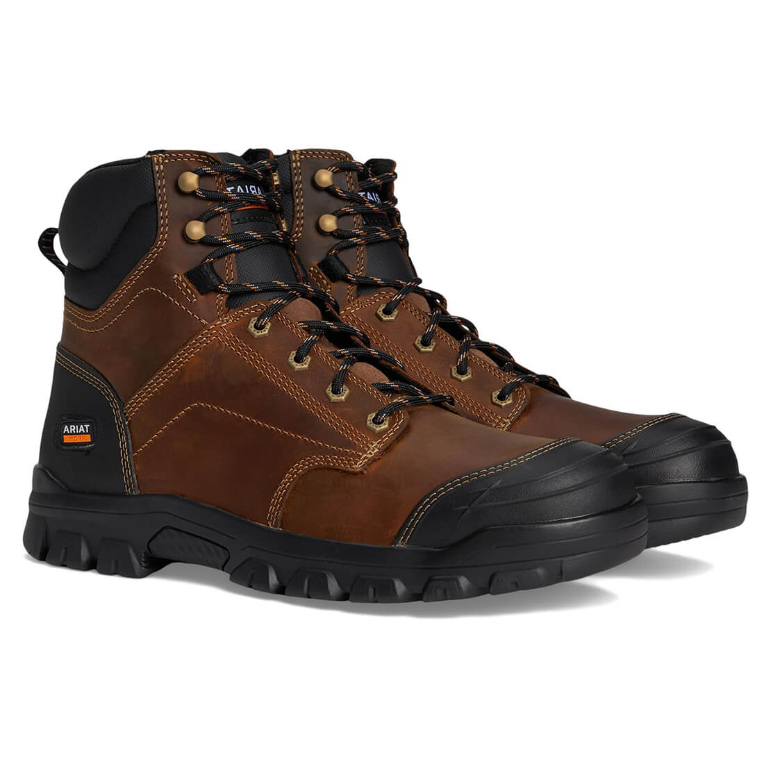 Treadfast 6" Steel-Toe Work Boot Distressed Brown