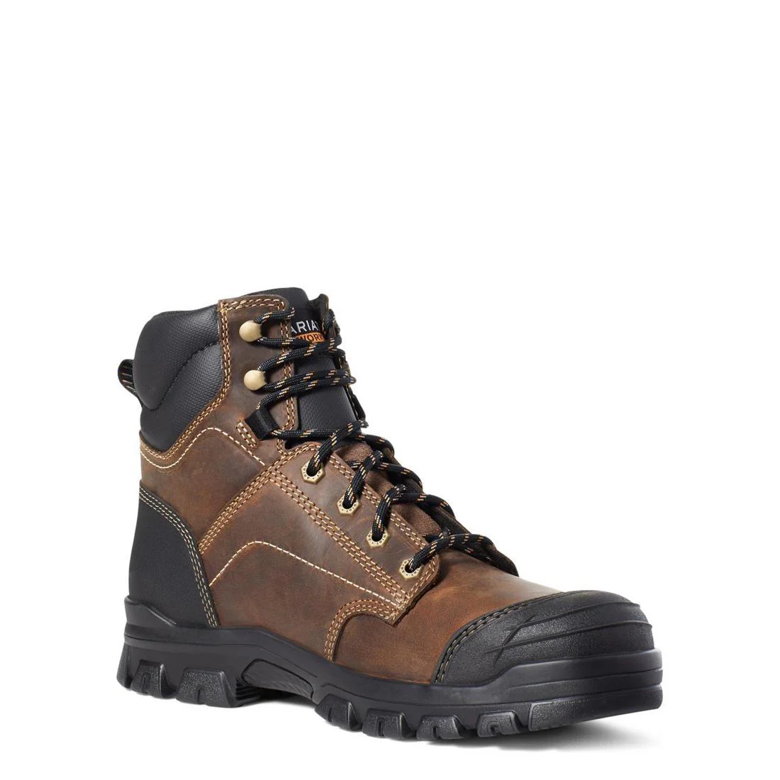 Treadfast 6" Steel-Toe Work Boot Distressed Brown - Image 2