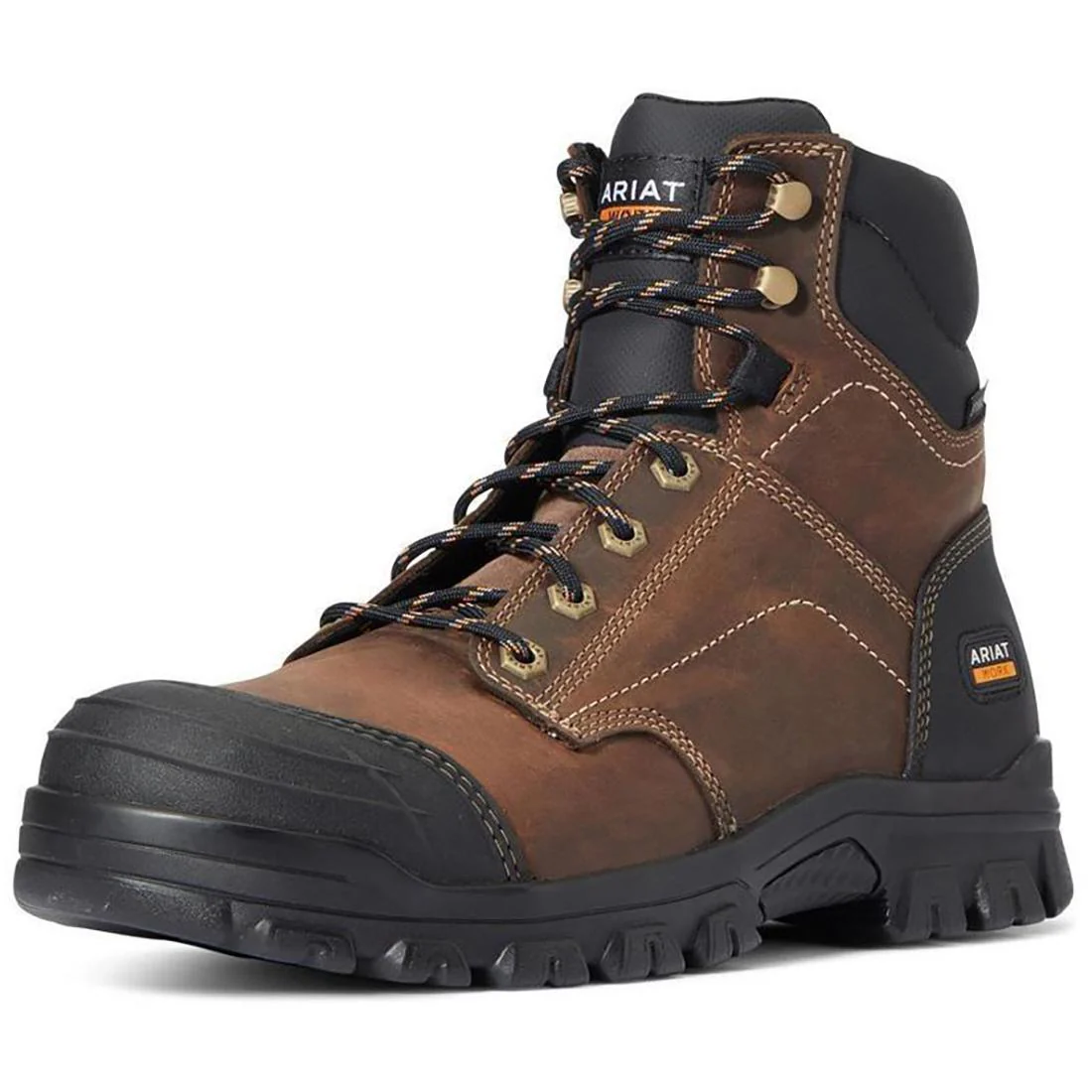 Treadfast 6" Steel-Toe Work Boot Distressed Brown - Image 7