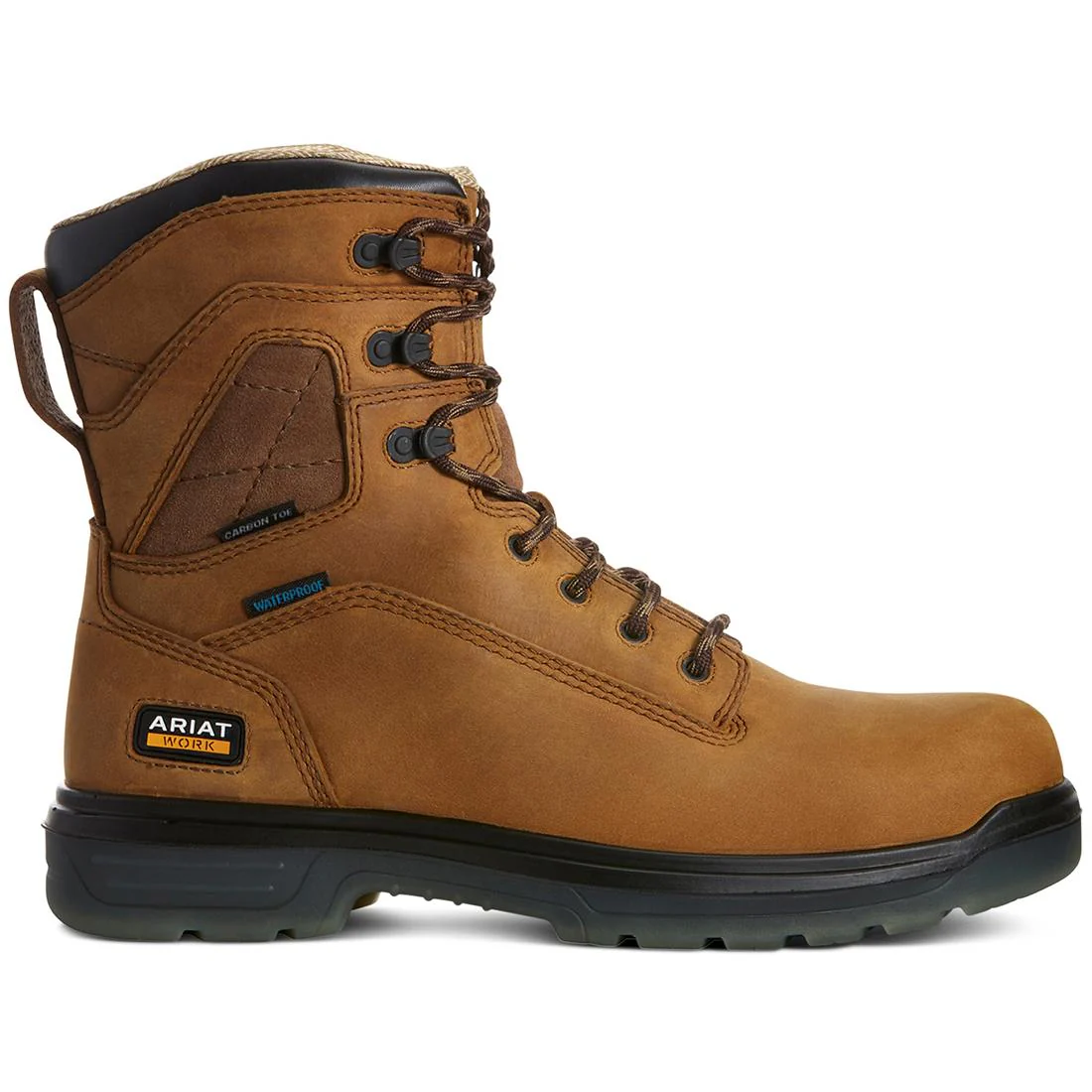 Turbo 8 inch Carbon-Toe Waterproof Work Boot Aged Bark