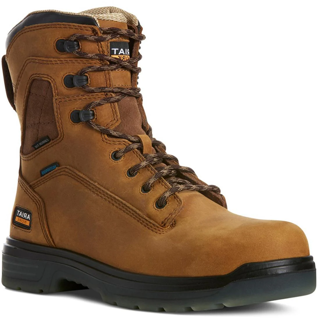 Turbo 8 inch Carbon-Toe Waterproof Work Boot Aged Bark - Image 2