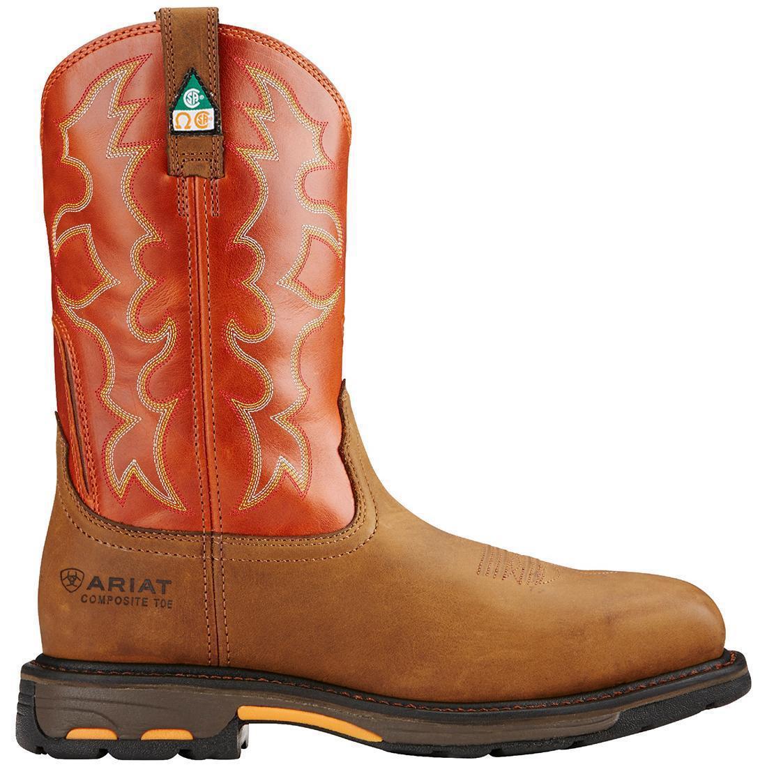 WorkHog Composite-Toe CSA Wide Square Toe Work Boot Dark Earth