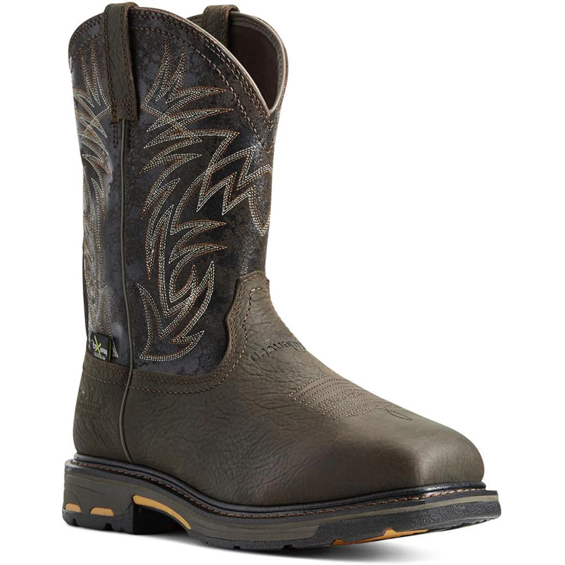 WorkHog Composite-Toe Waterproof MetGuard Wide Square Toe Work Boot Bruin Brown - Image 2