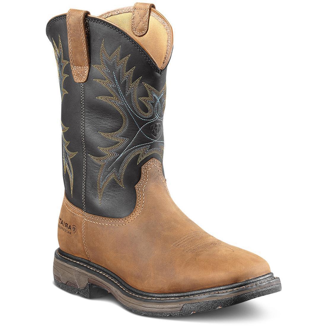 WorkHog Steel-Toe Waterproof Wide Square Toe Work Boot Aged Bark - Image 2