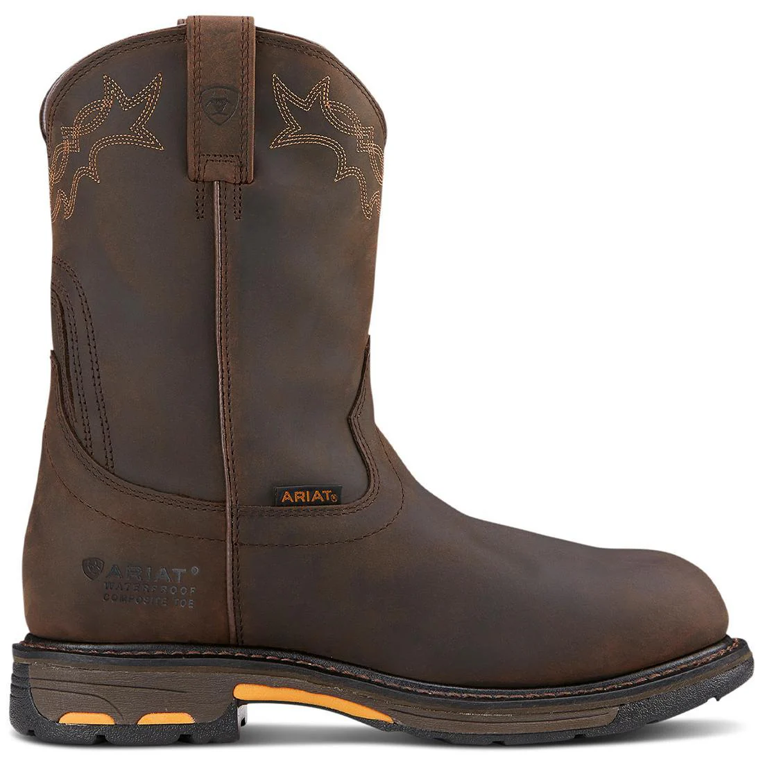 WorkHog Composite-Toe Waterproof Work Boot Oily Distressed Brown