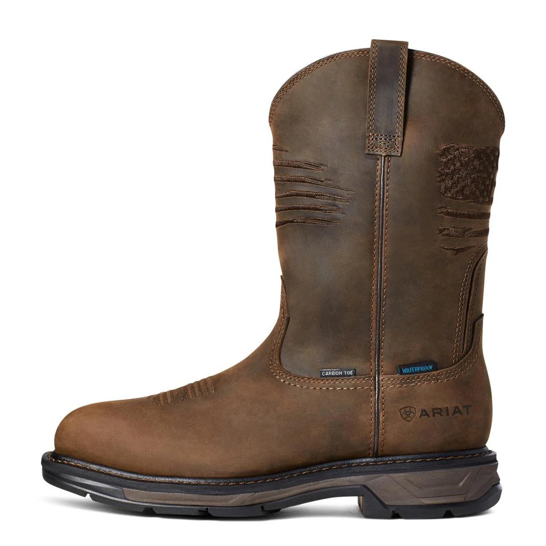 WorkHog XT Patriot Waterproof Carbon Toe Work Boot Distressed Brown - Image 6