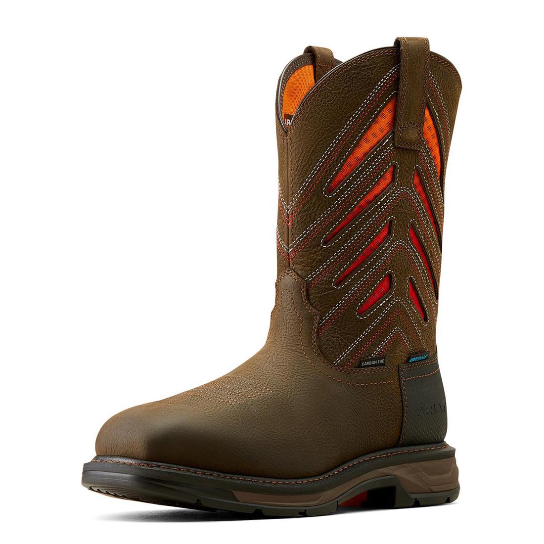 WorkHog XT VentTEK Waterproof Carbon-Toe Work Boot Iron Coffee - Image 7