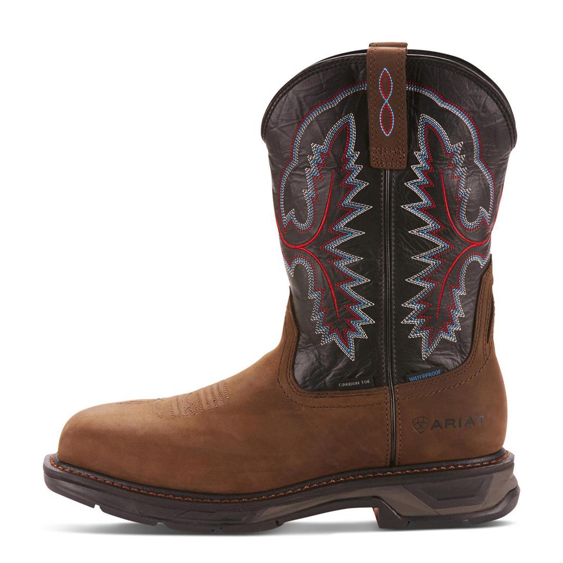 WorkHog XT Wide Square Toe Waterproof Carbon Toe Work Boot Oily Distressed Brown - Image 6