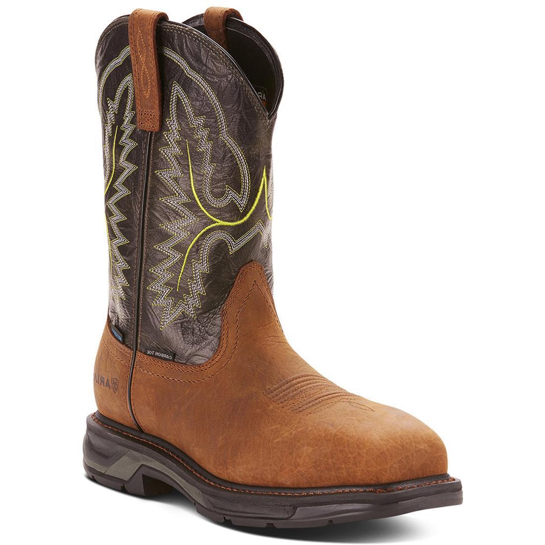 WorkHog XT Wide Square Toe Waterproof Carbon Toe Work Boot Tumbled Bark - Image 2