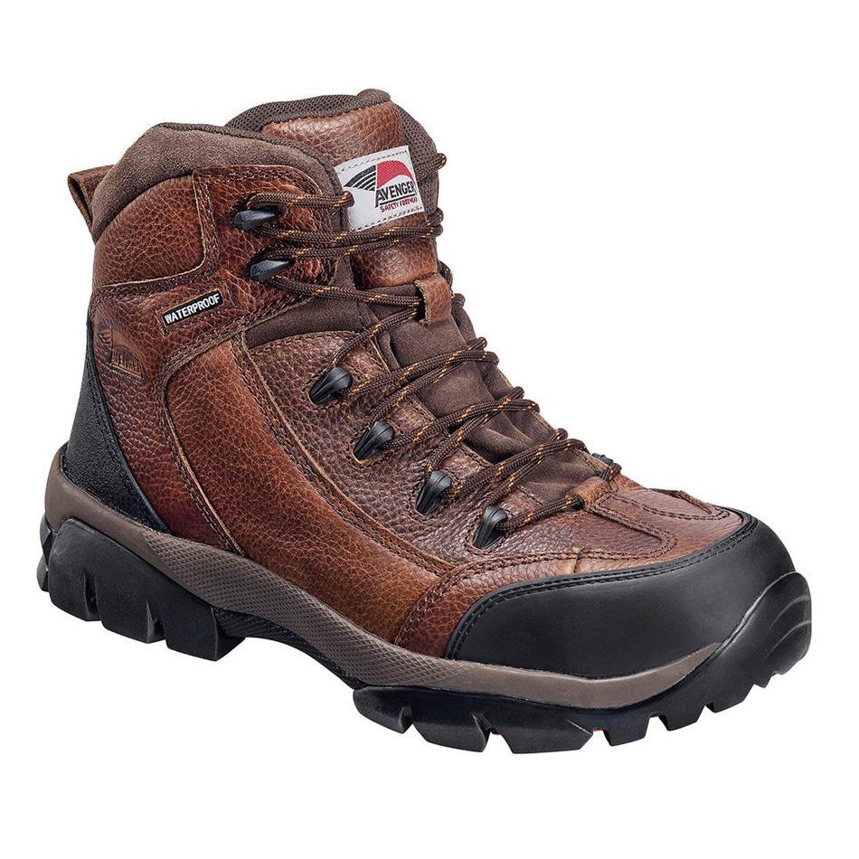 6" Waterproof Composite Toe Work Boots – Brown - Image 2