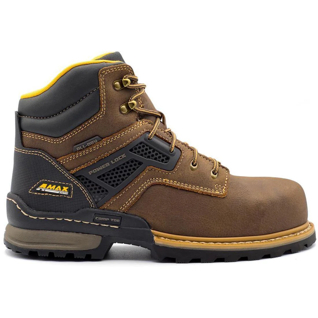 A-Max Dozer Waterproof Composite Toe Work Boots – Brown
