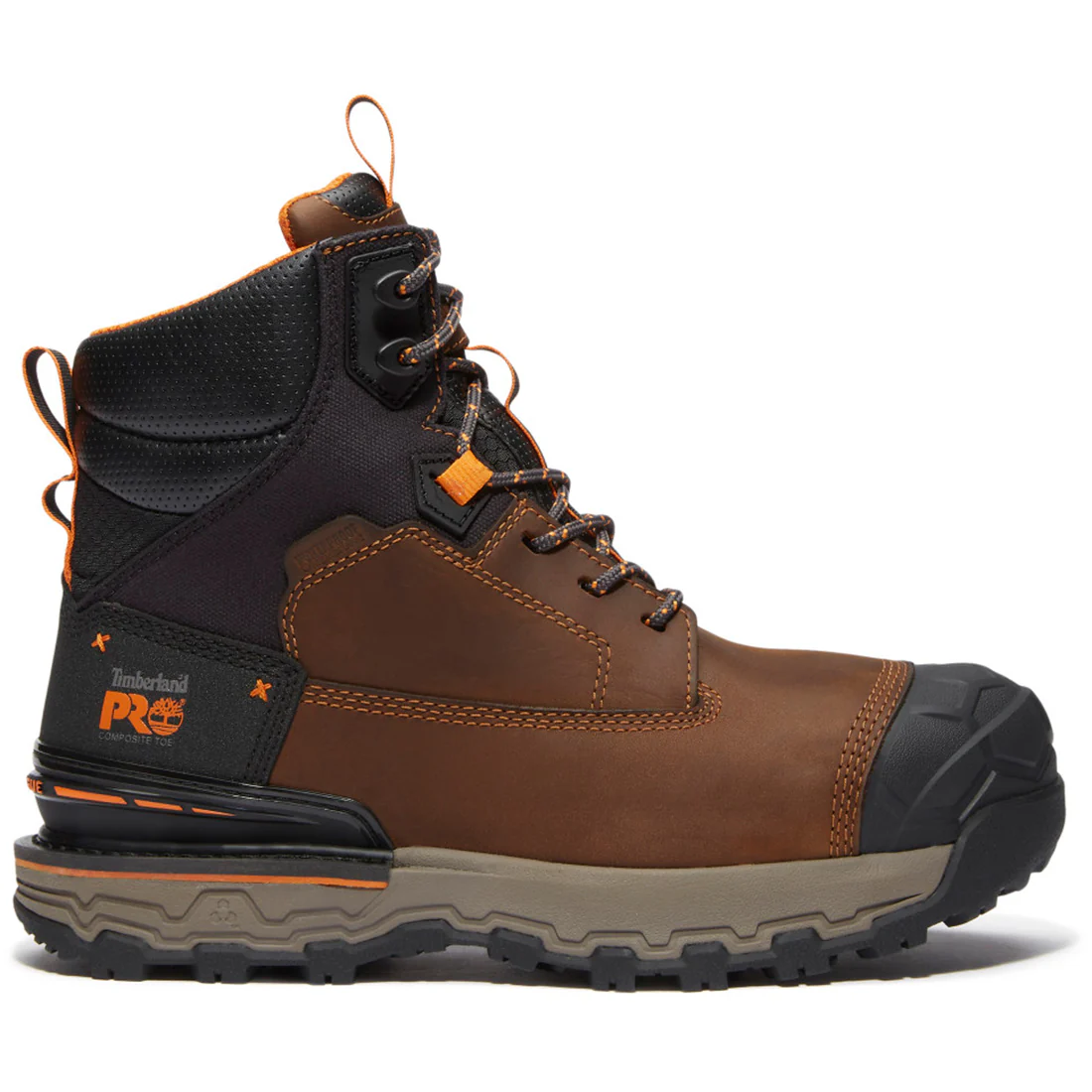 Boondock Ultralight 6 Inch Composite Toe Waterproof Work Boots Grey and Brown - Image 8