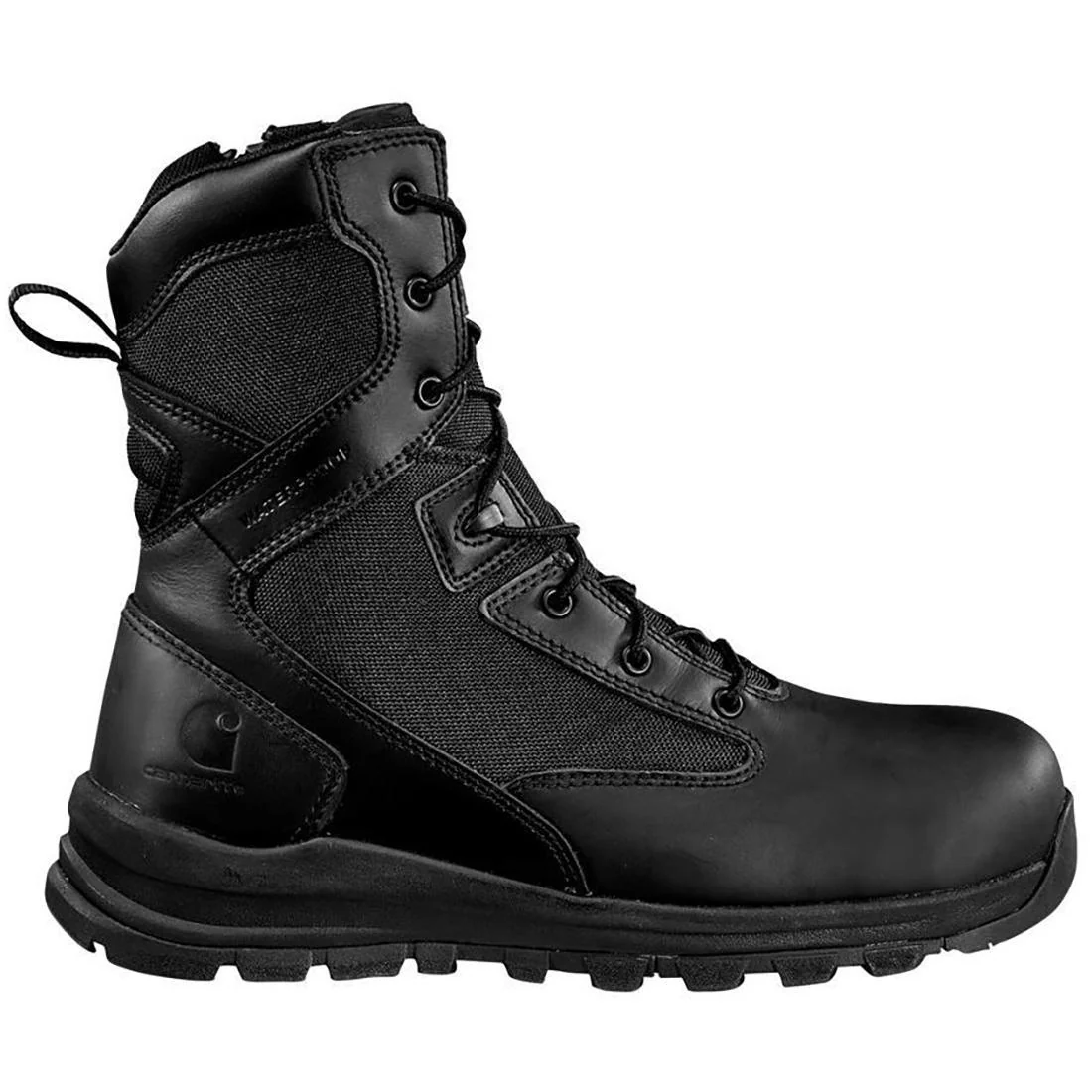 8" Gilmore Waterproof Side Zip Soft Toe Boot Black
