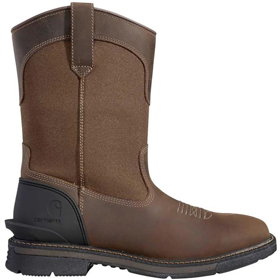 11" Montana Soft-Toe Water Resistant Square Toe Wellington Boot Brown
