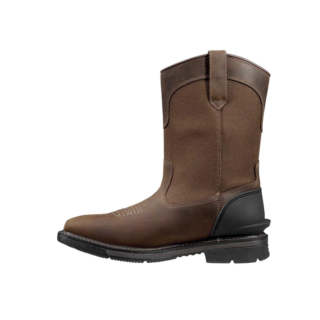 11" Montana Steel-Toe Water Resistant Square Toe Wellington Pull-On Work Boot Brown - Image 6