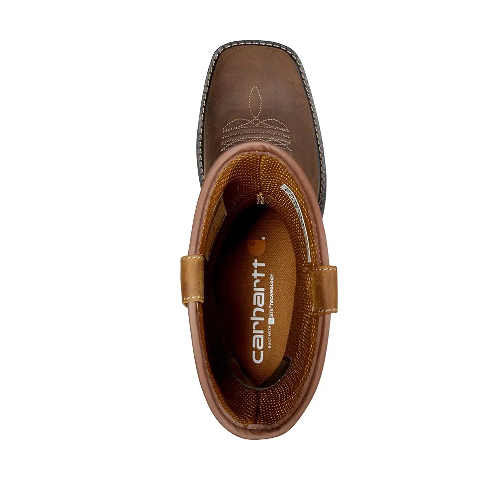 11" Montana Steel-Toe Water Resistant Square Toe Wellington Pull-On Work Boot Brown - Image 9