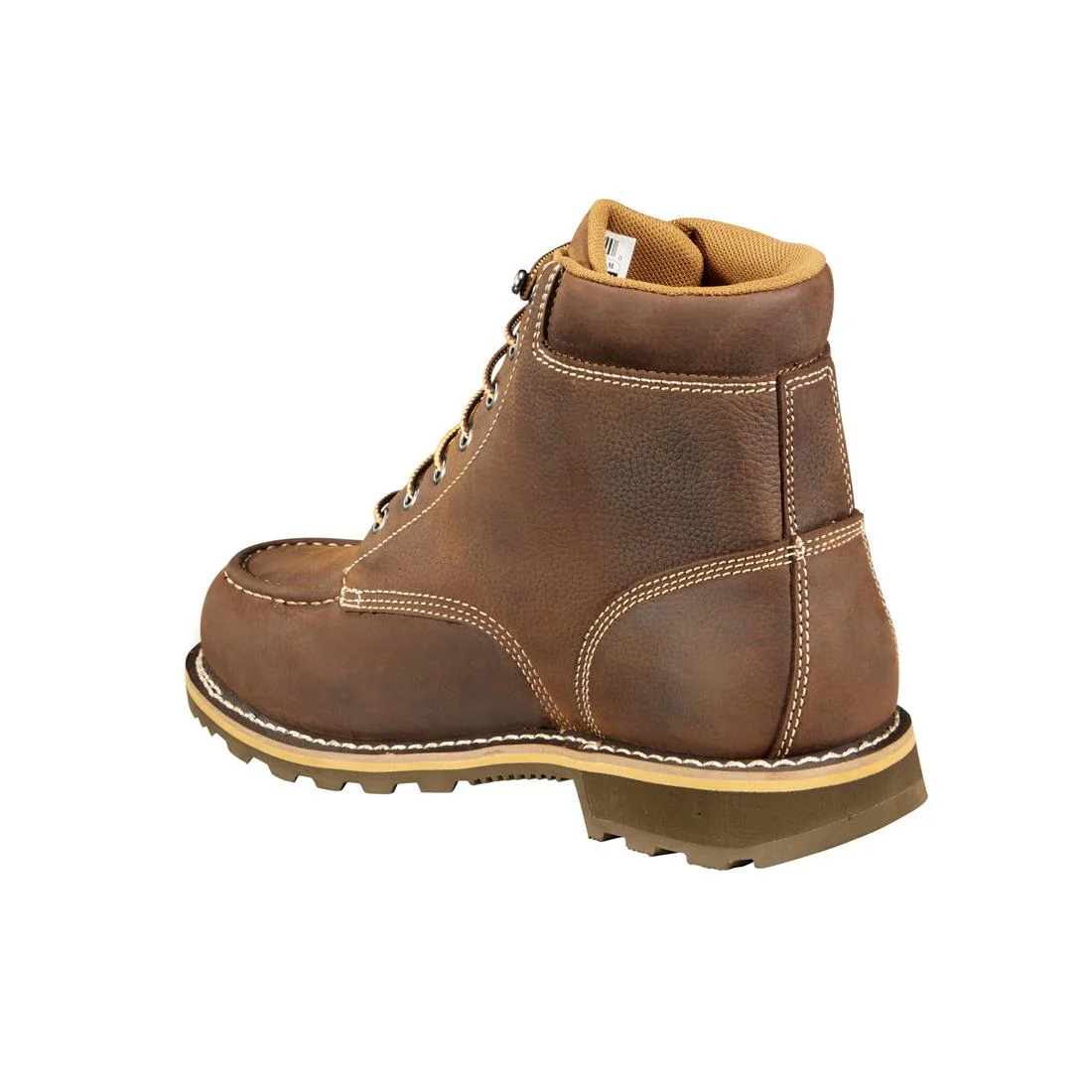 6" Traditional Welt Waterproof Moc Toe Soft Toe Boot Dark Brown - Image 6