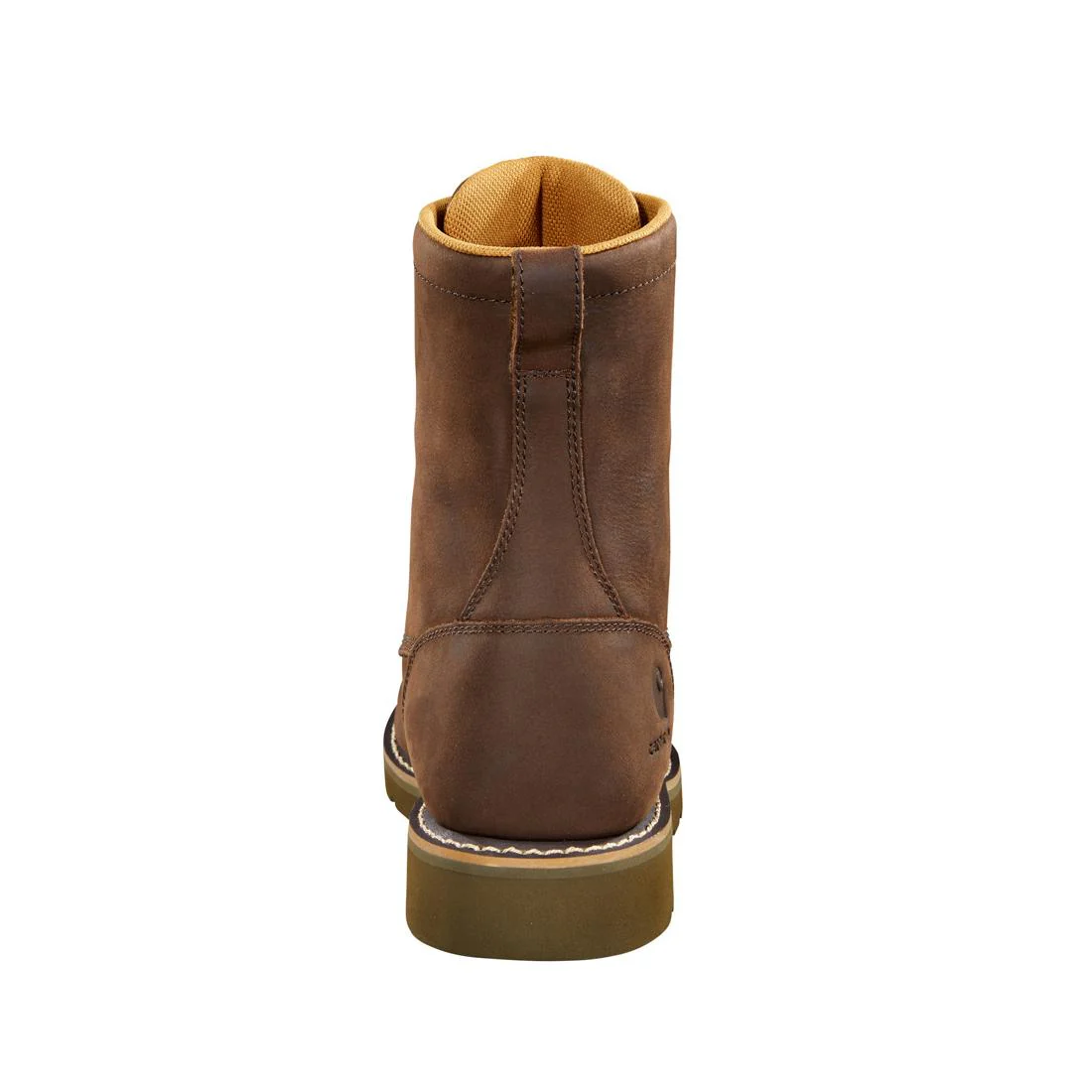 8" Waterproof Moc Toe Wedge Soft Toe Boot Dark Brown - Image 5
