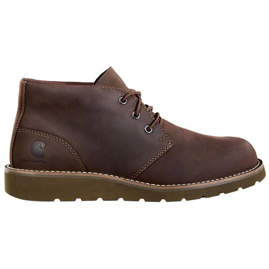 4" Wedge Plain Toe Soft Toe Chukka Dark Brown FW4004-M