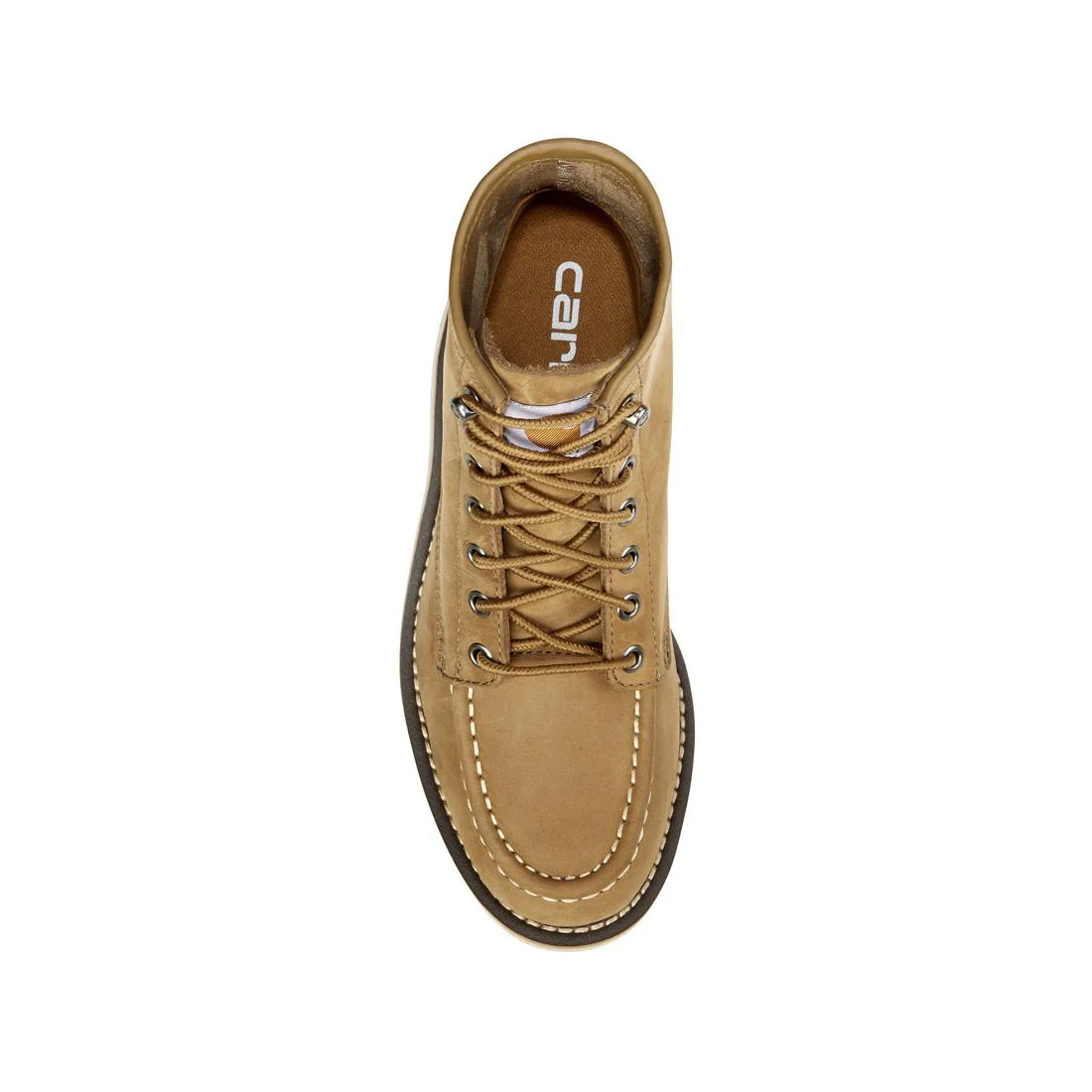 6" Women's Moc Toe Wedge Soft Toe Boot Coyote - Image 8