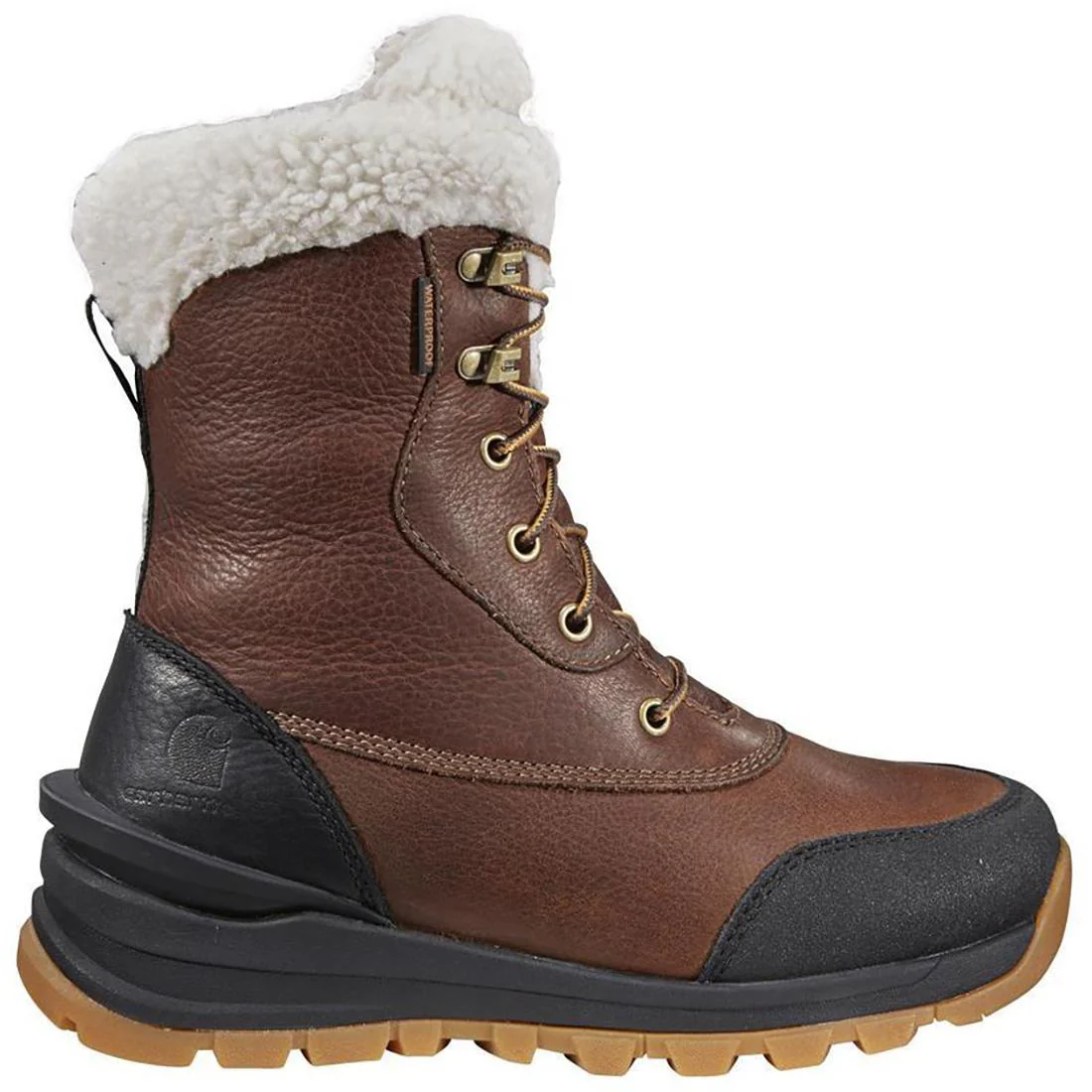 8" Women's Pellston Waterproof Insulated Winter Soft Toe Boot Red Brown