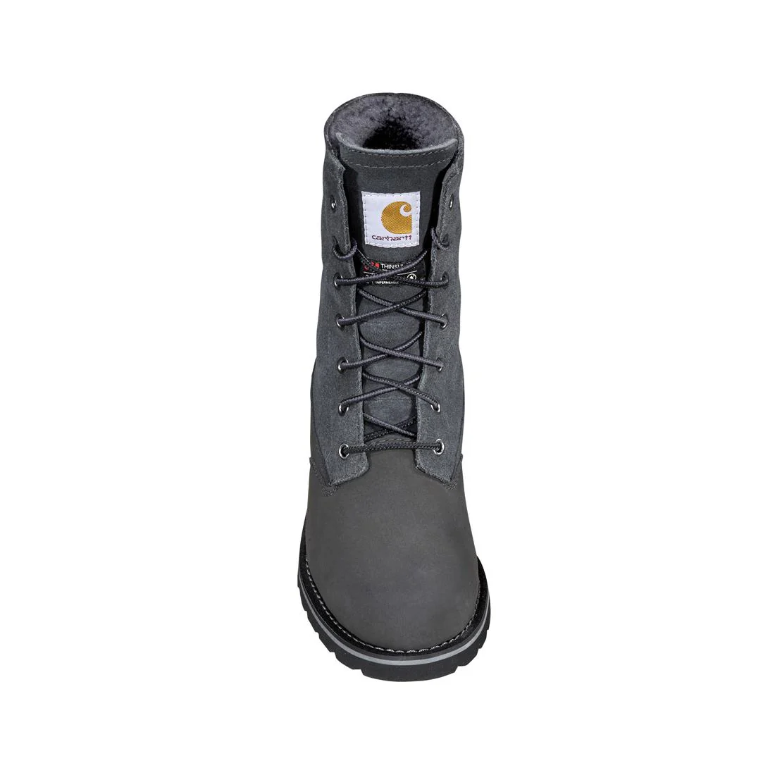 8" Women's Waterproof Sherpa Lined Fold Down Winter Wedge Soft Toe Boot Dark Grey - Image 4