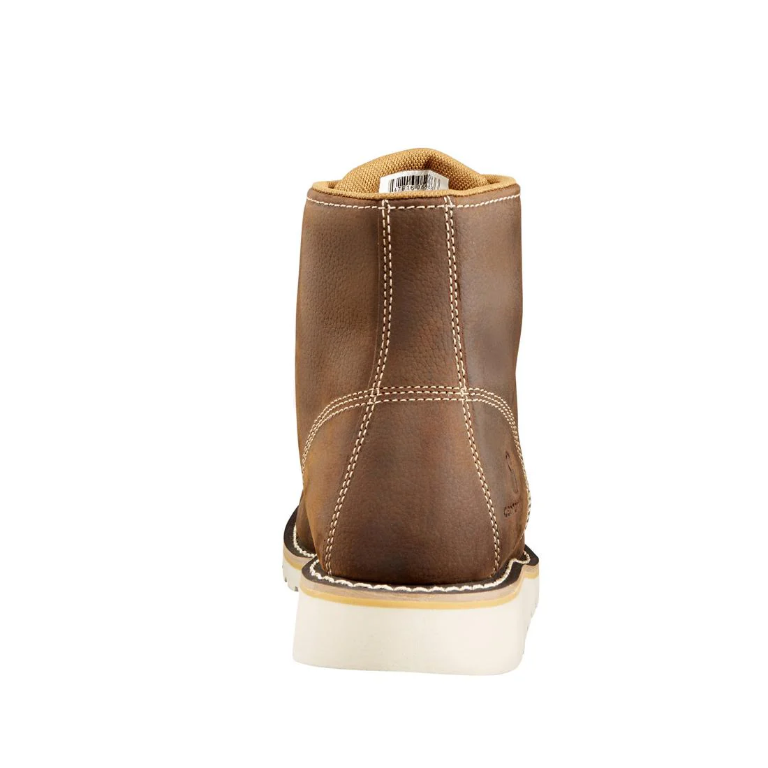 6" Waterproof Moc Toe Wedge Soft Toe Boot Dark Brown - Image 6