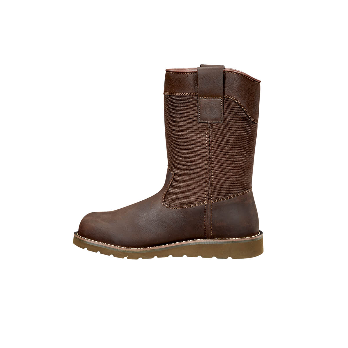 10" Wellington Wedge Steel-Toe Waterproof Work Boot Dark Brown - Image 6