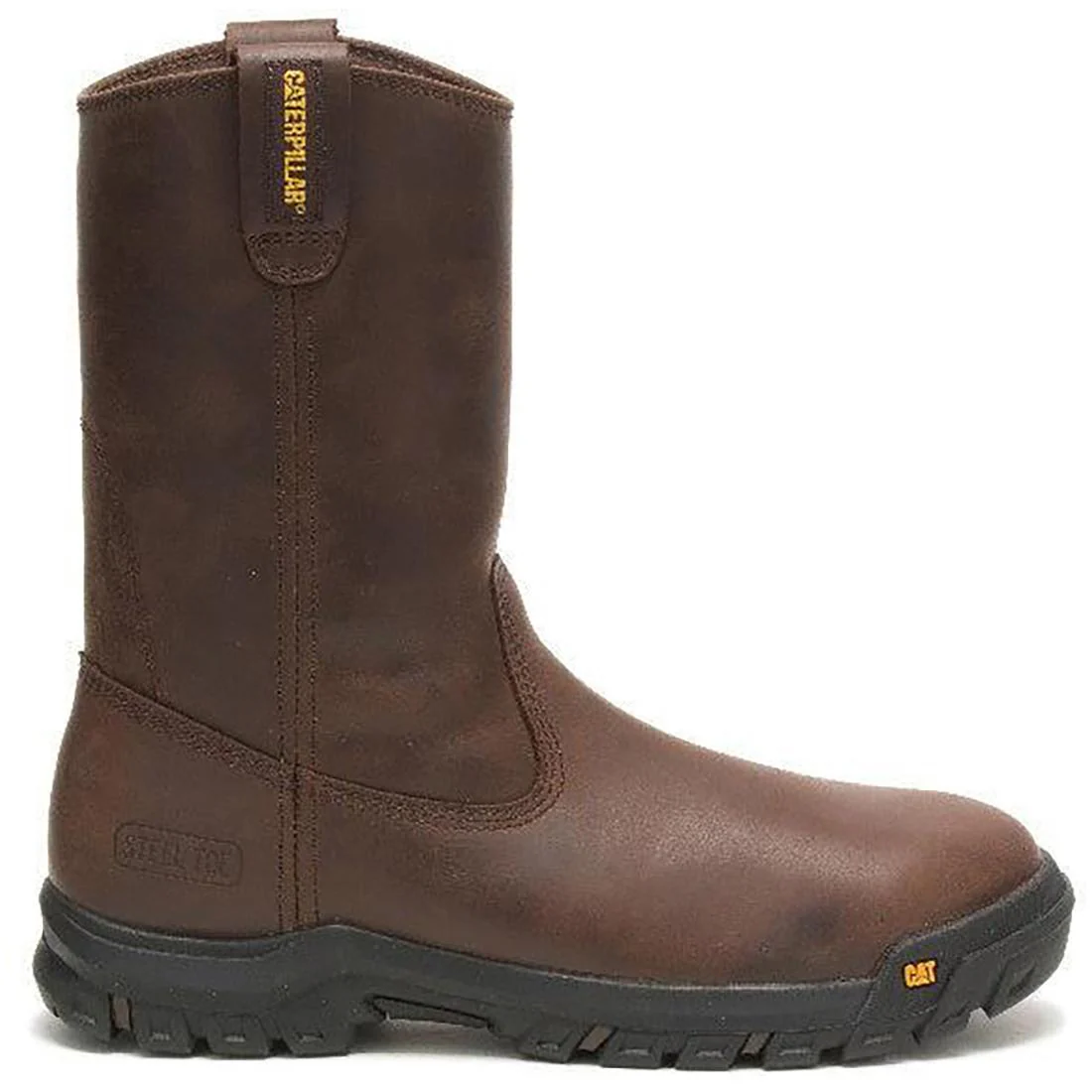 Drawbar Steel-Toe Pull On Work Boot Brown