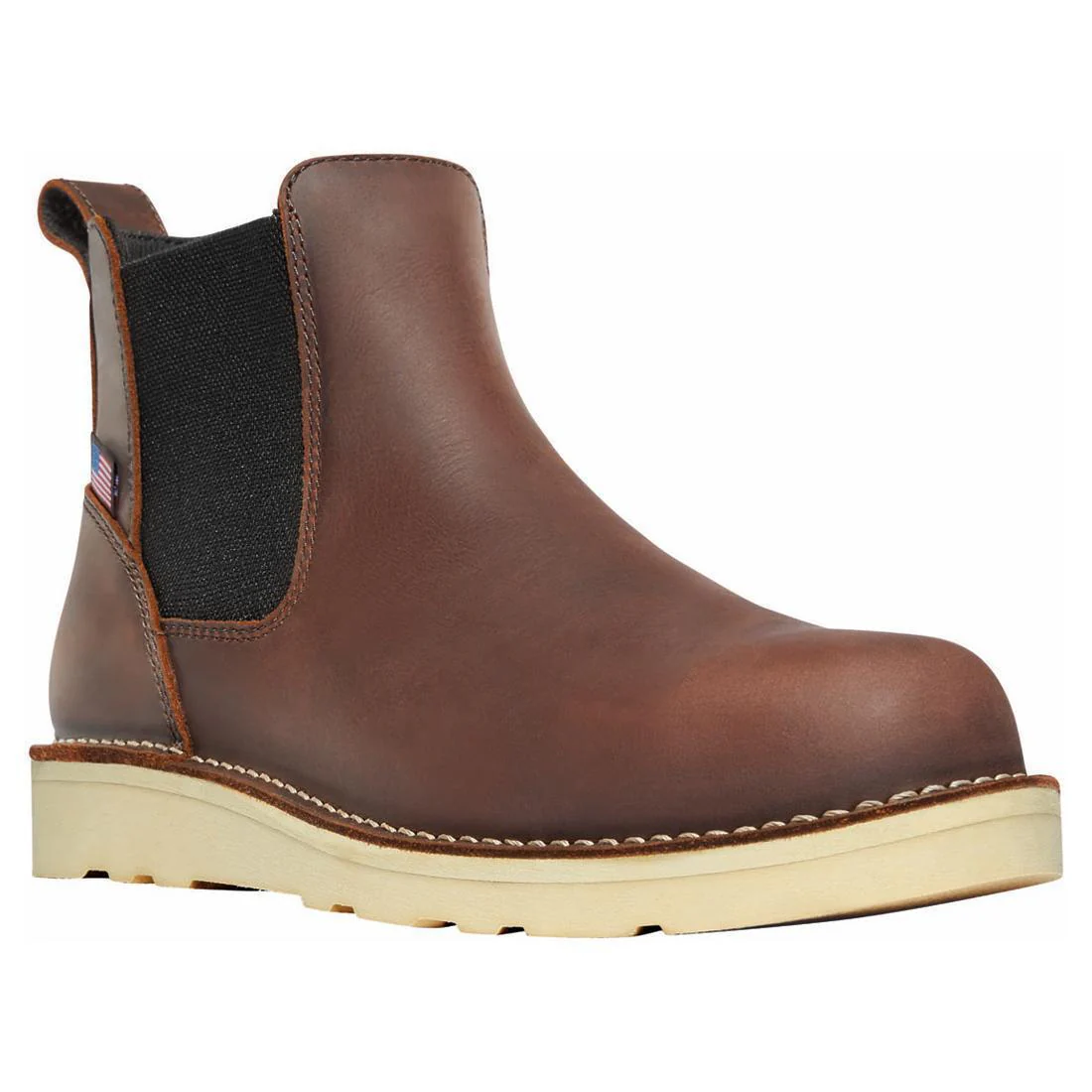 Bull Run Chelsea 6" Steel Toe Work Boot Brown - Image 2